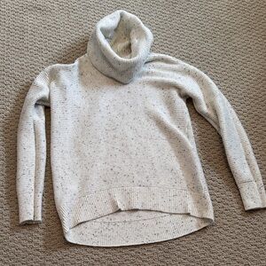 LOFT Women's Turtleneck Sweater - Speckled Gray